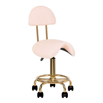 Kosmetikhocker 6001-G gold – pink zweite Kategorie