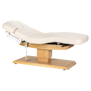 SPA-Liege Sillon Relax cremefarben mit hellbraunem Untergestell
