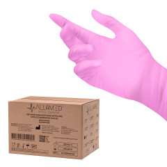 All4med einwegdiagnostikhandschuhe aus nitril rosa xs 10 x 100 stück
