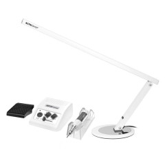 Elektrische Nagelfräser Activ Power JD500 White + Schreibtischlampe Slim 20W Weiß