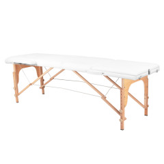 Klapp-Massageliege Wood Komfort 3-teilig Weiß