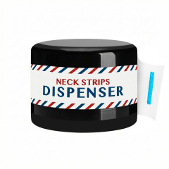 Friseurkragenbox aus Papier - schwarz