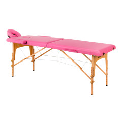 Klappbare Massageliege aus Holz Komfort Activ Fizjö 2 Segmente rosa