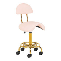 Kosmetikhocker 6001-G gold – pink