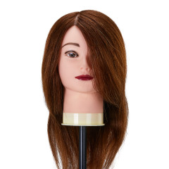 Friseur-Trainingskopf von Gabbiano WZ1 mit echtem Haar, Farbe 4#, Länge 16"