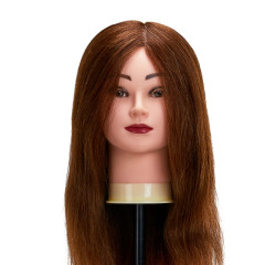 Friseur-Trainingskopf von Gabbiano WZ1 mit echtem Haar, Farbe 4#, Länge 20"