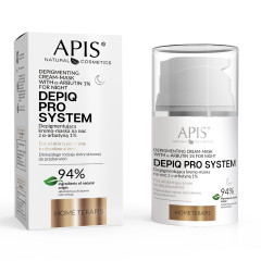 APIS DEPIQ PRO SYSTEM Depigmentierende Nachtcreme-Maske
mit α-Arbutin 1%, 50 ml