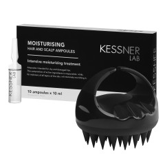 Kessner Lab Feuchtigkeitsspendende Premium Kopfmassagebürste & Ampullen Set