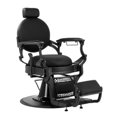 Barberstuhl Gabbiano Niccolo Schwarz knopflos