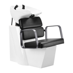 Friseurwaschstation Porto Grau Schwarz
