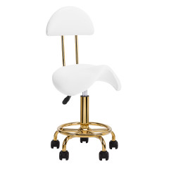 Kosmetikhocker 6001-G gold weiß zweite Kategorie