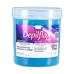 Depilflax 100 flexibles Wachs mit niedrigem Schmelzpunkt Ultraflex Blue 600g