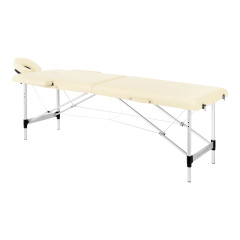 Klappbare Massageliege Aluminium BALANCE 2 Segmente Creme