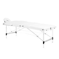 Klappbare Massageliege Aluminium BALANCE 3 Segmente Weiß
