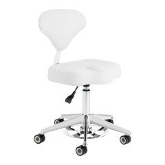 Kosmetikhocker Azzurro 156-F bump-up schneeweiß