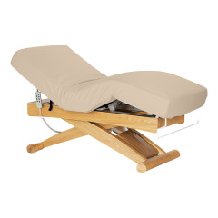 SPA-Liege Sillon Siesta beige mit hellbraunem Untergestell
