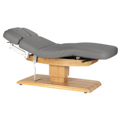 SPA-Liege Sillon Relax grau mit hellbraunem Untergestell