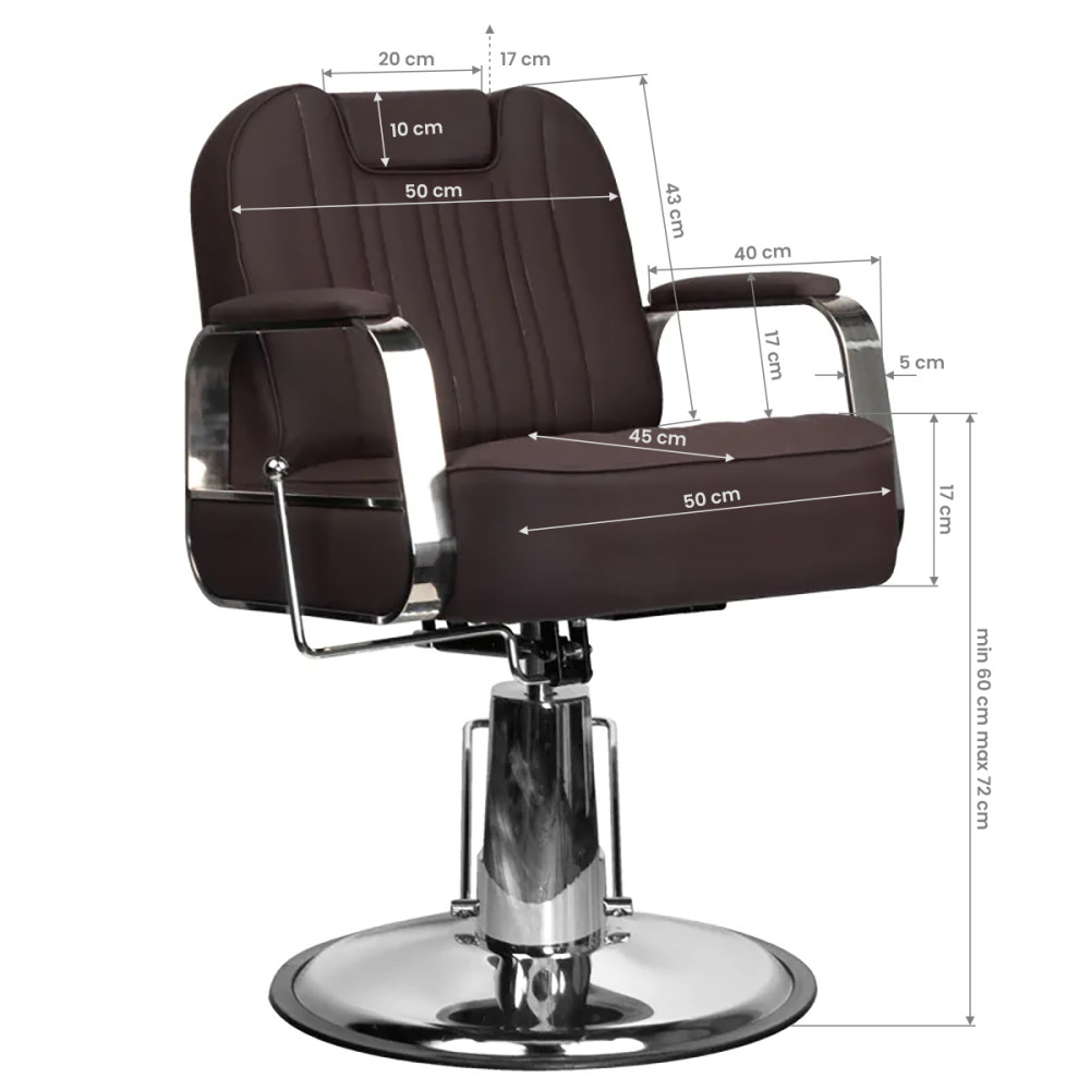 Gabbiano barberstuhl rufo braun main product photo