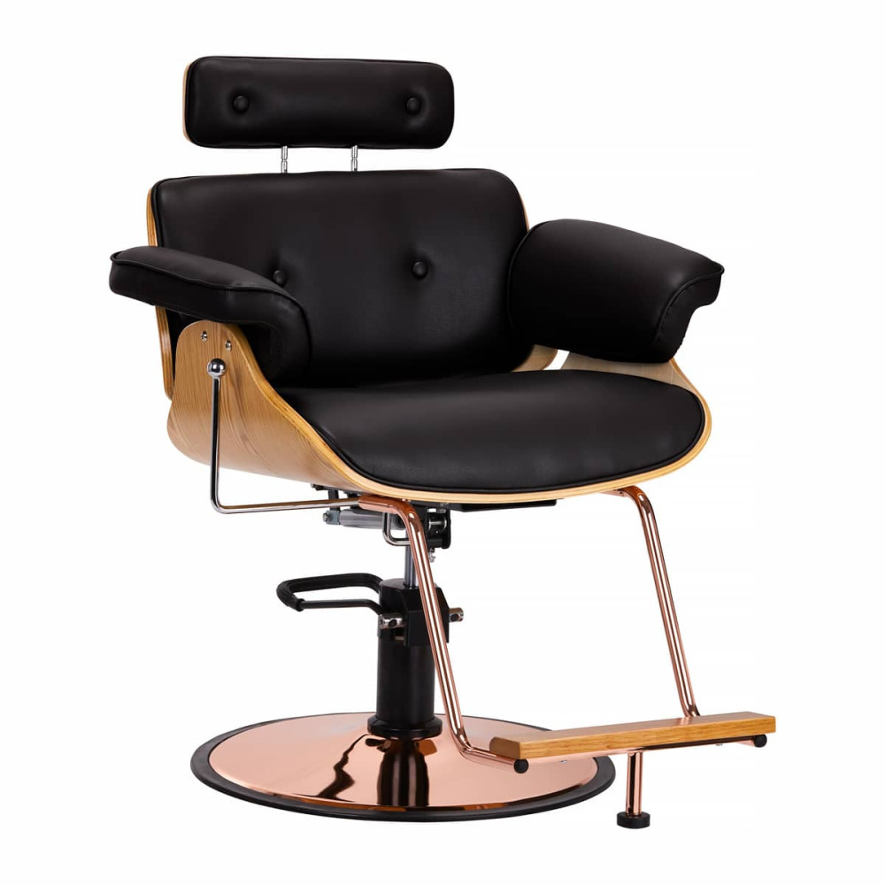 Gabbiano Friseurstuhl Florence mit verstellbarer Kopfstütze schwarz main product photo