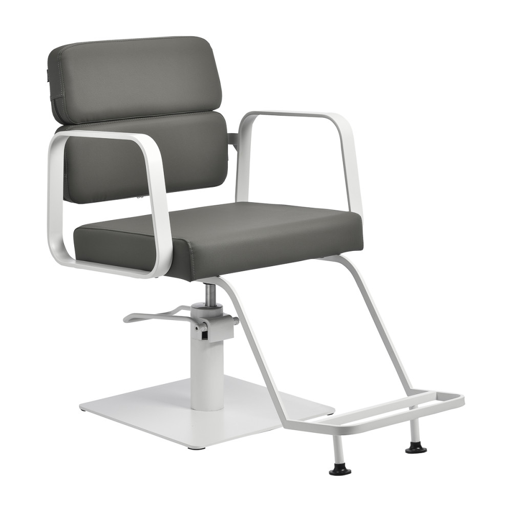 Gabbiano Friseurstuhl Porto Weiß Grau main product photo