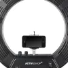 Ringlampe ring light 18" 48w led schwarz + stativ