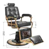 Gabbiano barberstuhl boss schwarz