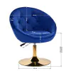 4Rico Drehstuhl QS-BL12G marineblau