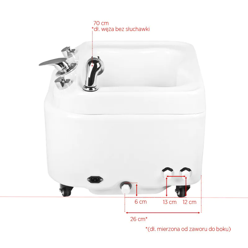 Fussbadewanne azzurro für pediküre mit hydromassage a023