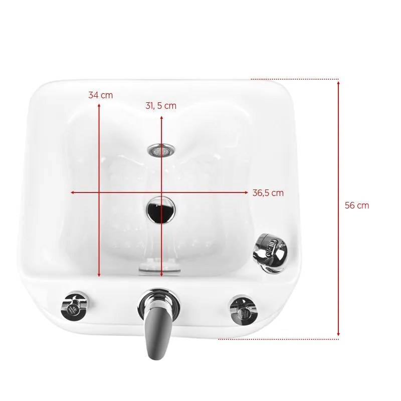 Fussbadewanne azzurro für pediküre mit hydromassage a023
