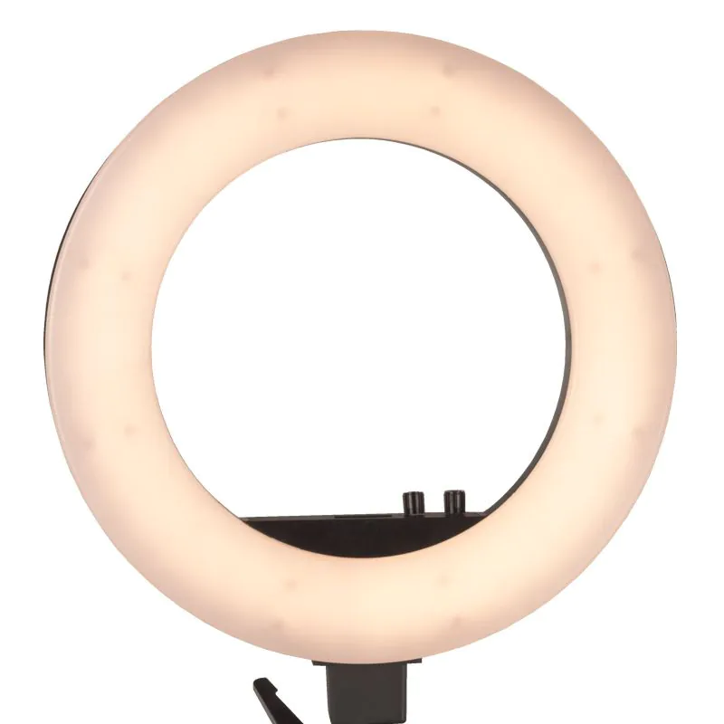 Ringlampe ring light 18" 48w led schwarz + stativ