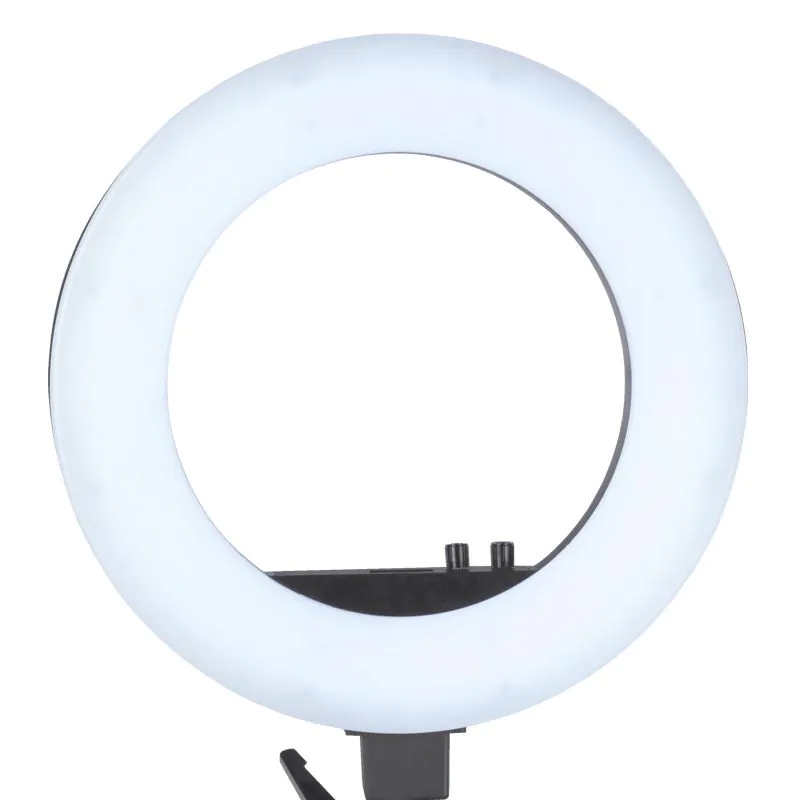 Ringlampe ring light 18" 48w led schwarz + stativ