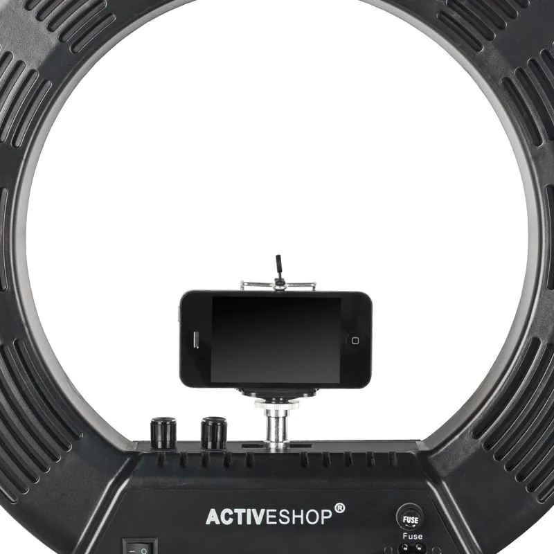Ringlampe ring light 18" 48w led schwarz + stativ