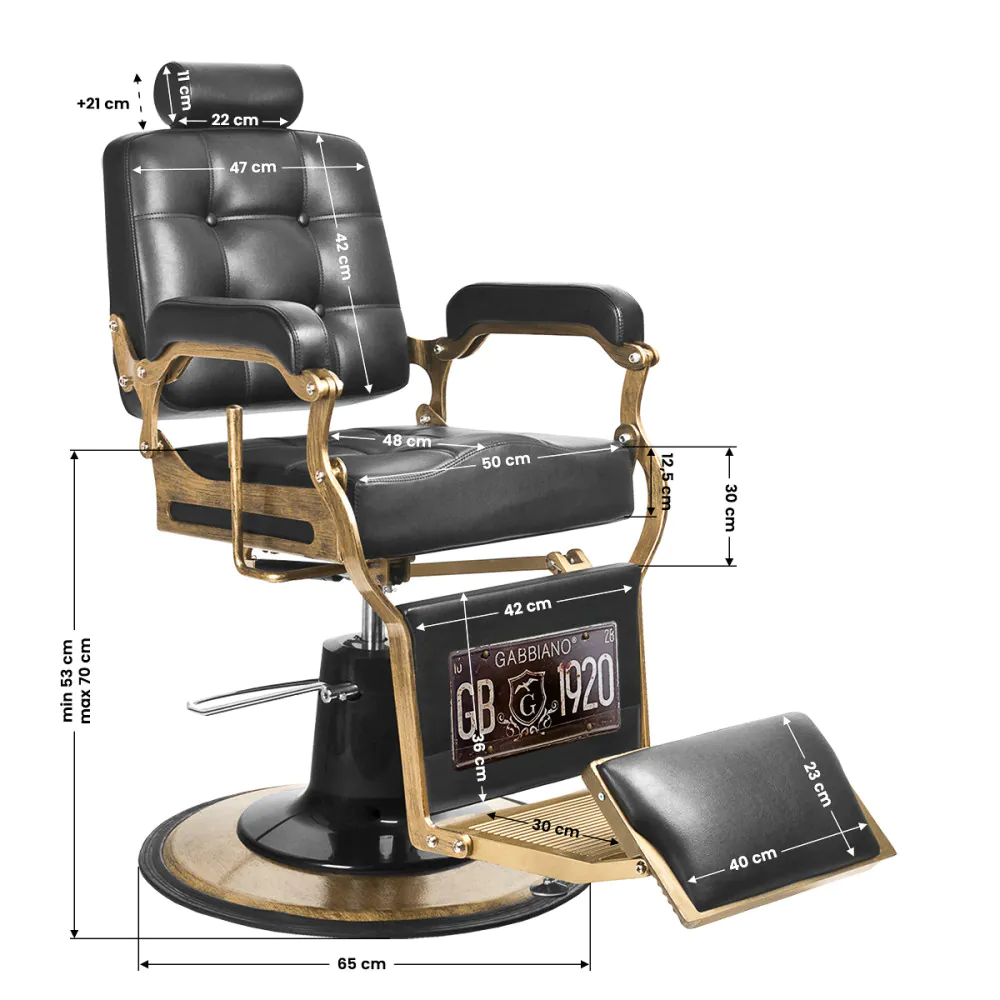 Gabbiano barberstuhl boss schwarz