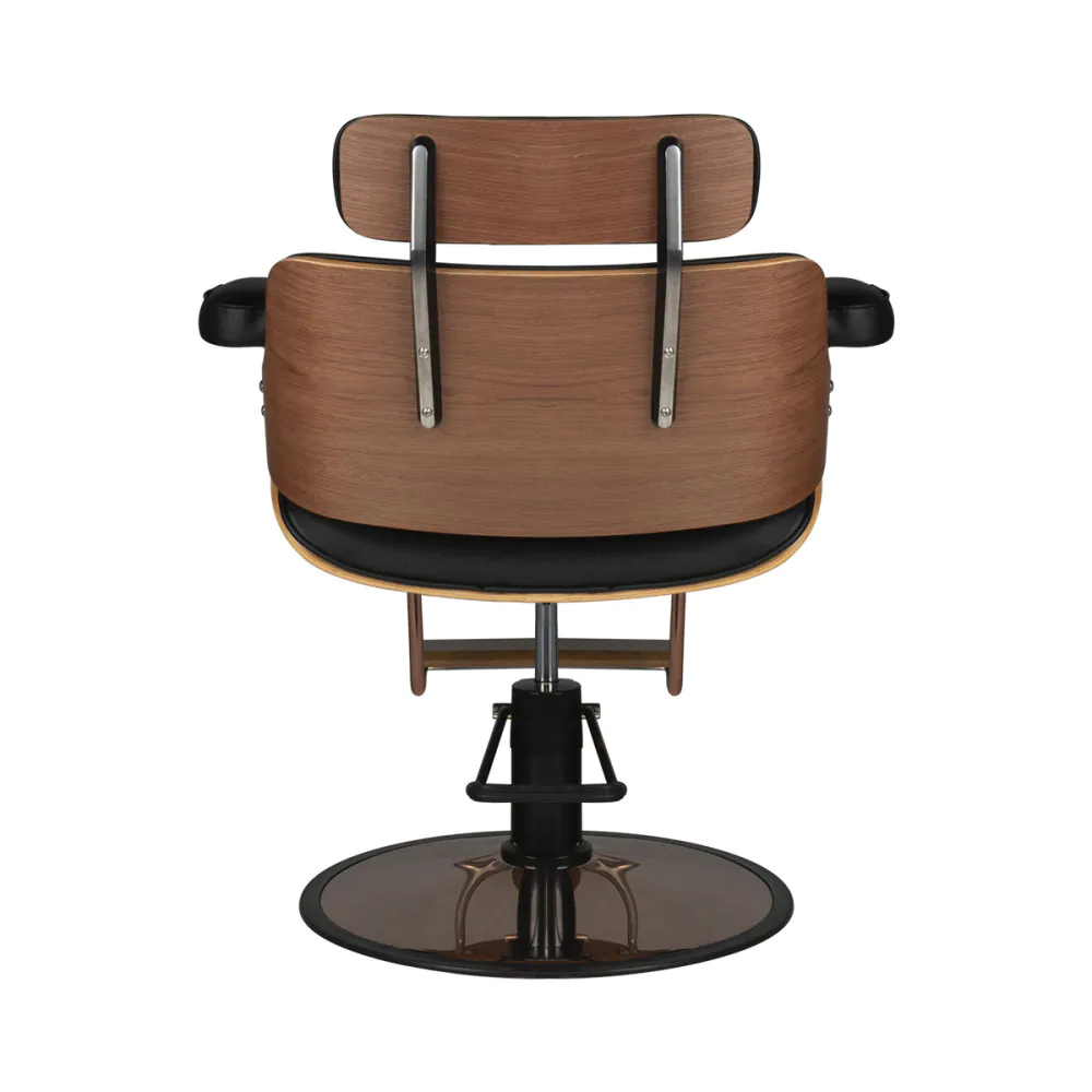 Gabbiano friseurstuhl florenz nussbaum schwarz