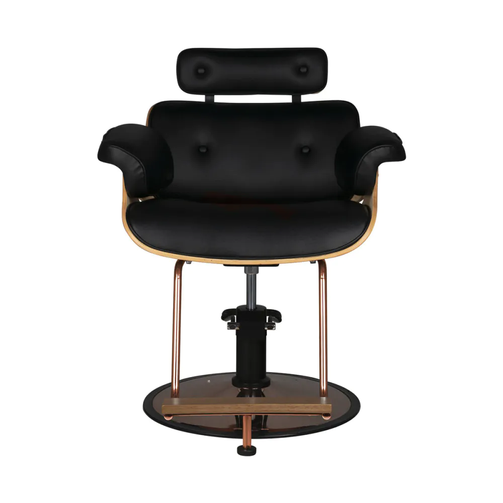 Gabbiano friseurstuhl florenz nussbaum schwarz