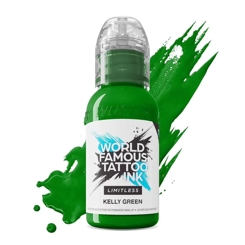 World Famous Limitless Tattoofarben - Kelly Green 30ml

