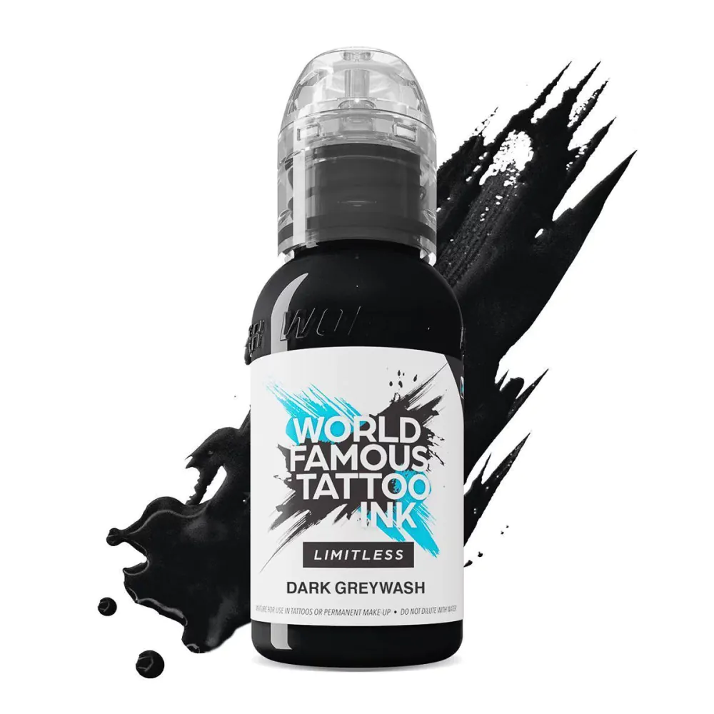 World Famous Limitless Tattoofarben - Dark Grey Wash 30ml
